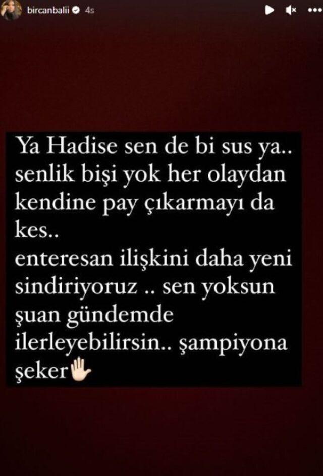 İntihar iddiasıyla gündem olan Hafsanur Sancaktutan'a Hadise’den tam destek! Bircan Bali'den yanıt gecikmedi