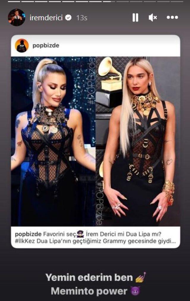 İrem Derici Dua Lipa'nın izinde! Bana daha çok yakıştı meme gücü