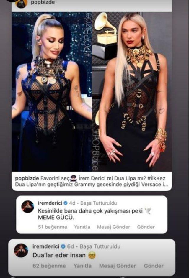 İrem Derici Dua Lipa'nın izinde! Bana daha çok yakıştı meme gücü