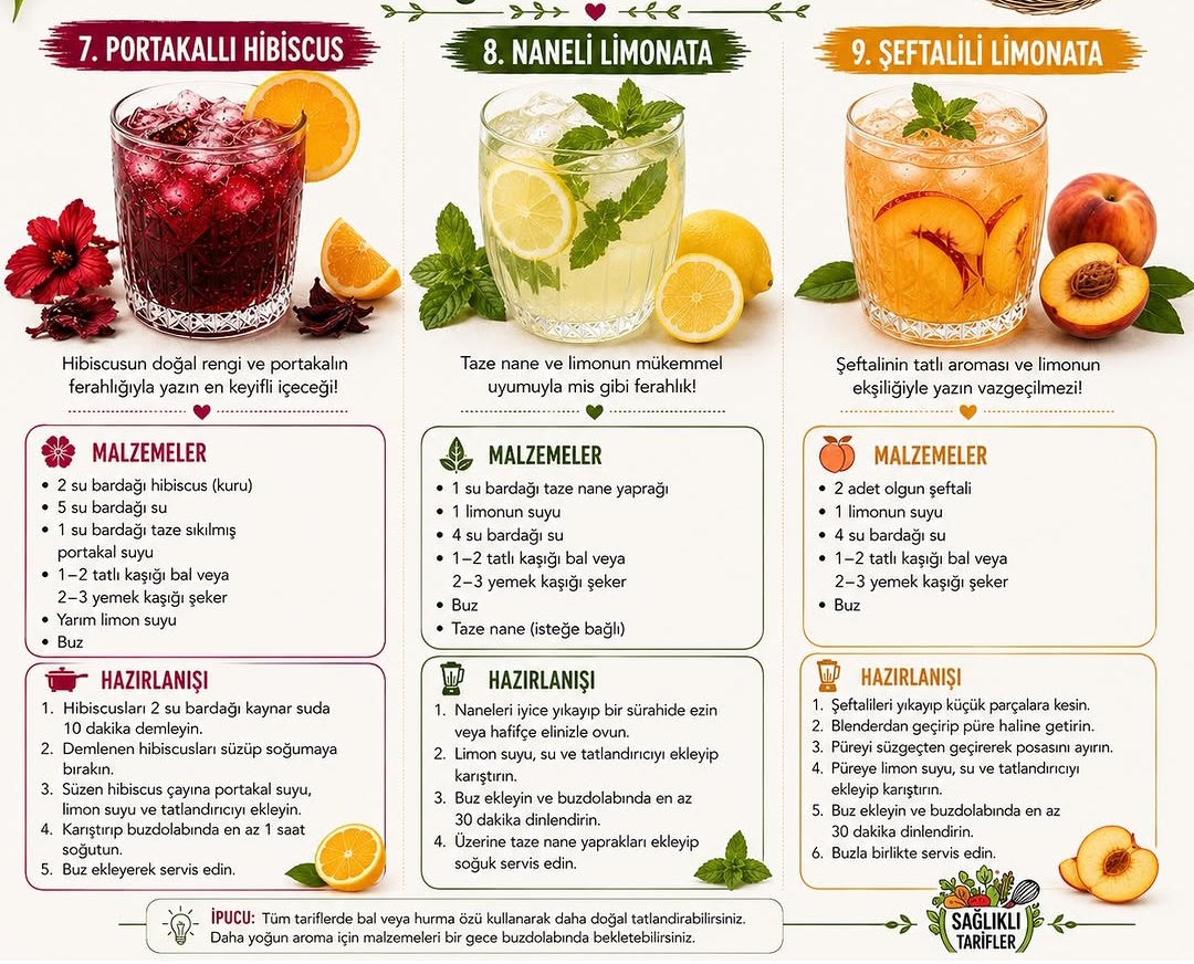 Ferahlatıcı Yaz İçecekleri 🍹