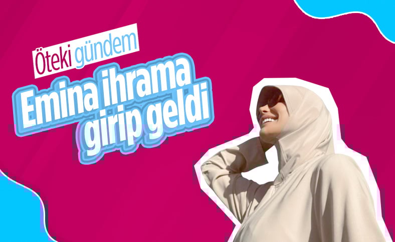 Umreye giden Emina Jahovic'ten başörtülü fotoğraf geldi