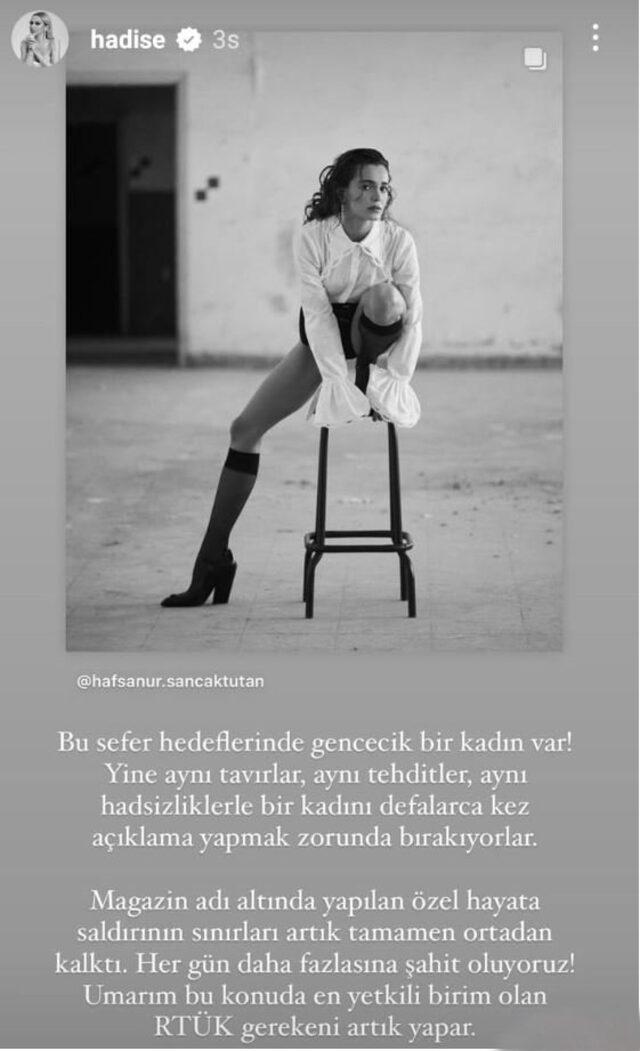 İntihar iddiasıyla gündem olan Hafsanur Sancaktutan'a Hadise’den tam destek! Bircan Bali'den yanıt gecikmedi