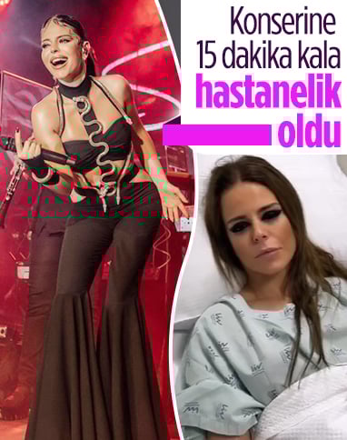 Simge Sağın konser öncesi hastaneye kaldırıldı